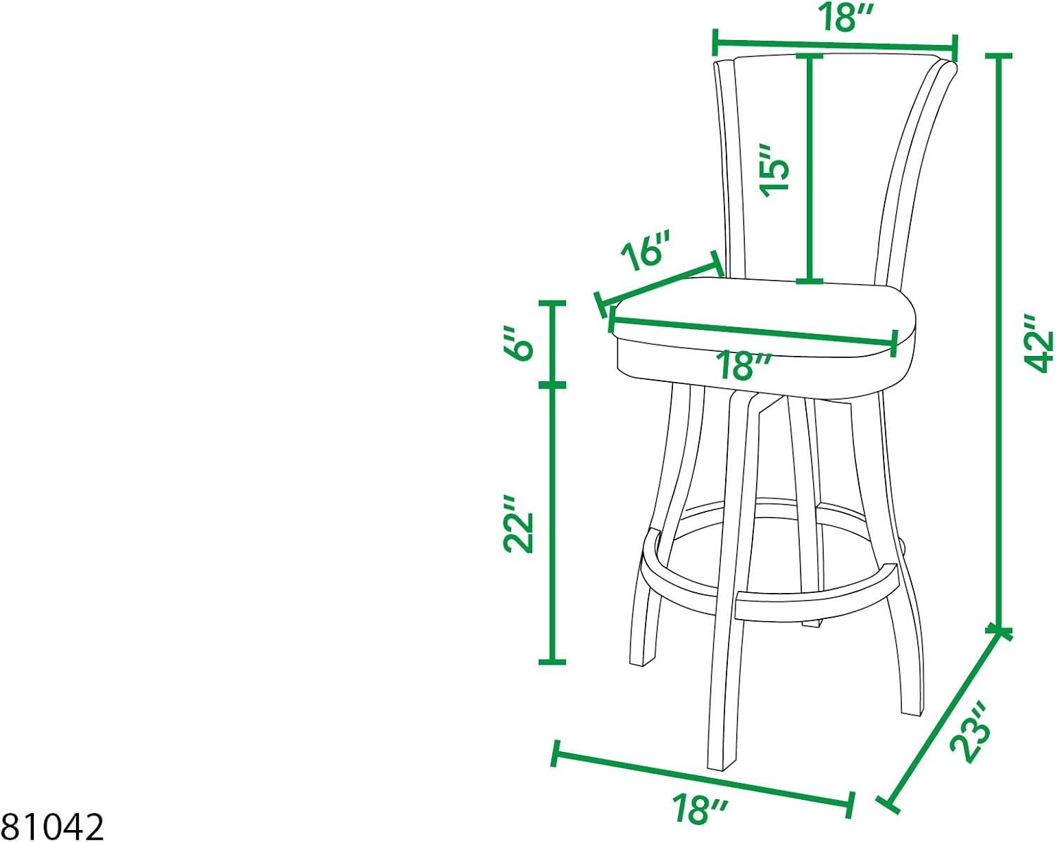 Brainly 27 inches Armless Swivel Counter Height Bar Stool