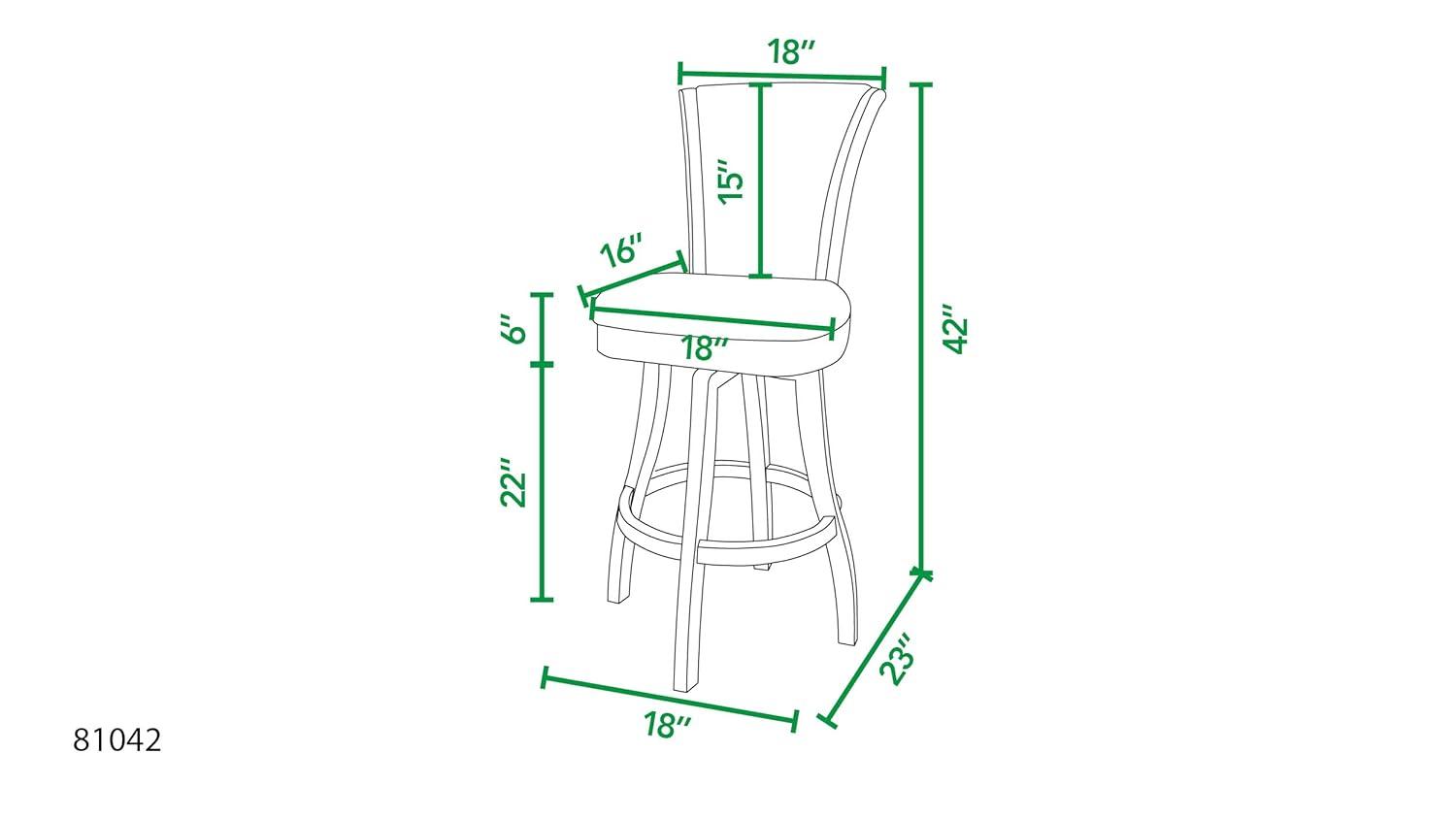 Brainly 27 inches Armless Swivel Counter Height Bar Stool