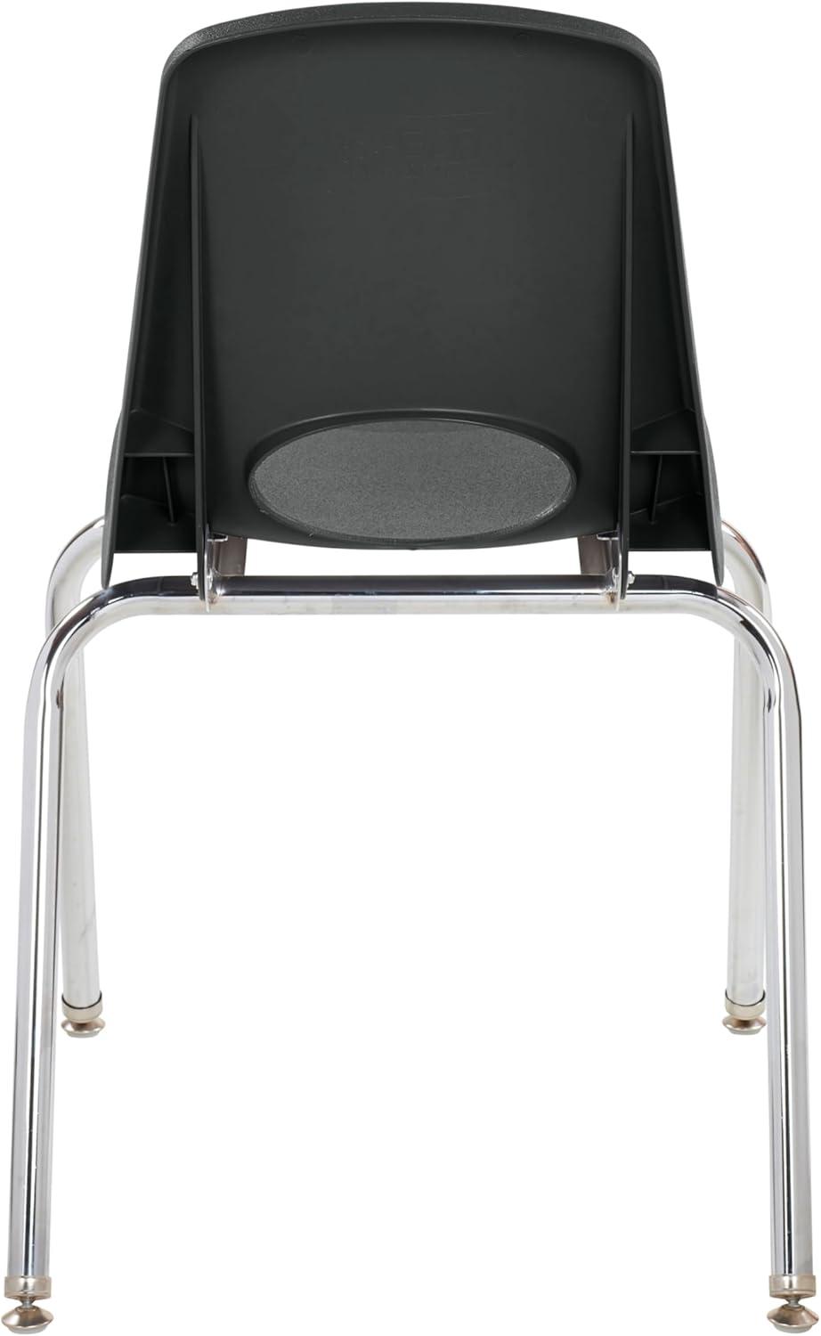 Factory Direct Partners 18" Classroom Stack Chair with Swivel Glide Legs