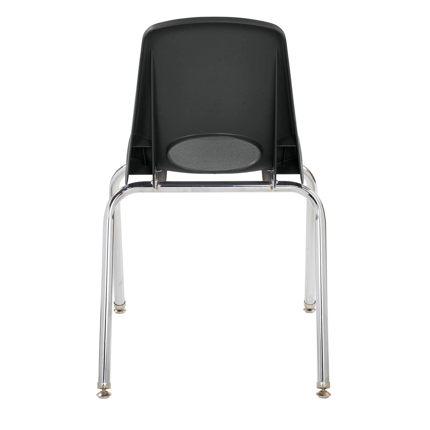 Factory Direct Partners 18" Classroom Stack Chair with Swivel Glide Legs