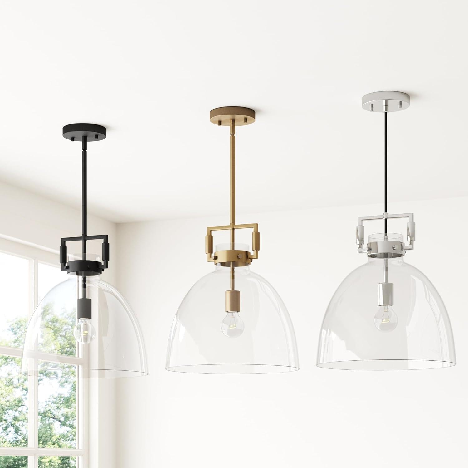 Leigh Glass Dome Shade Pendant Ceiling Light - Nathan James