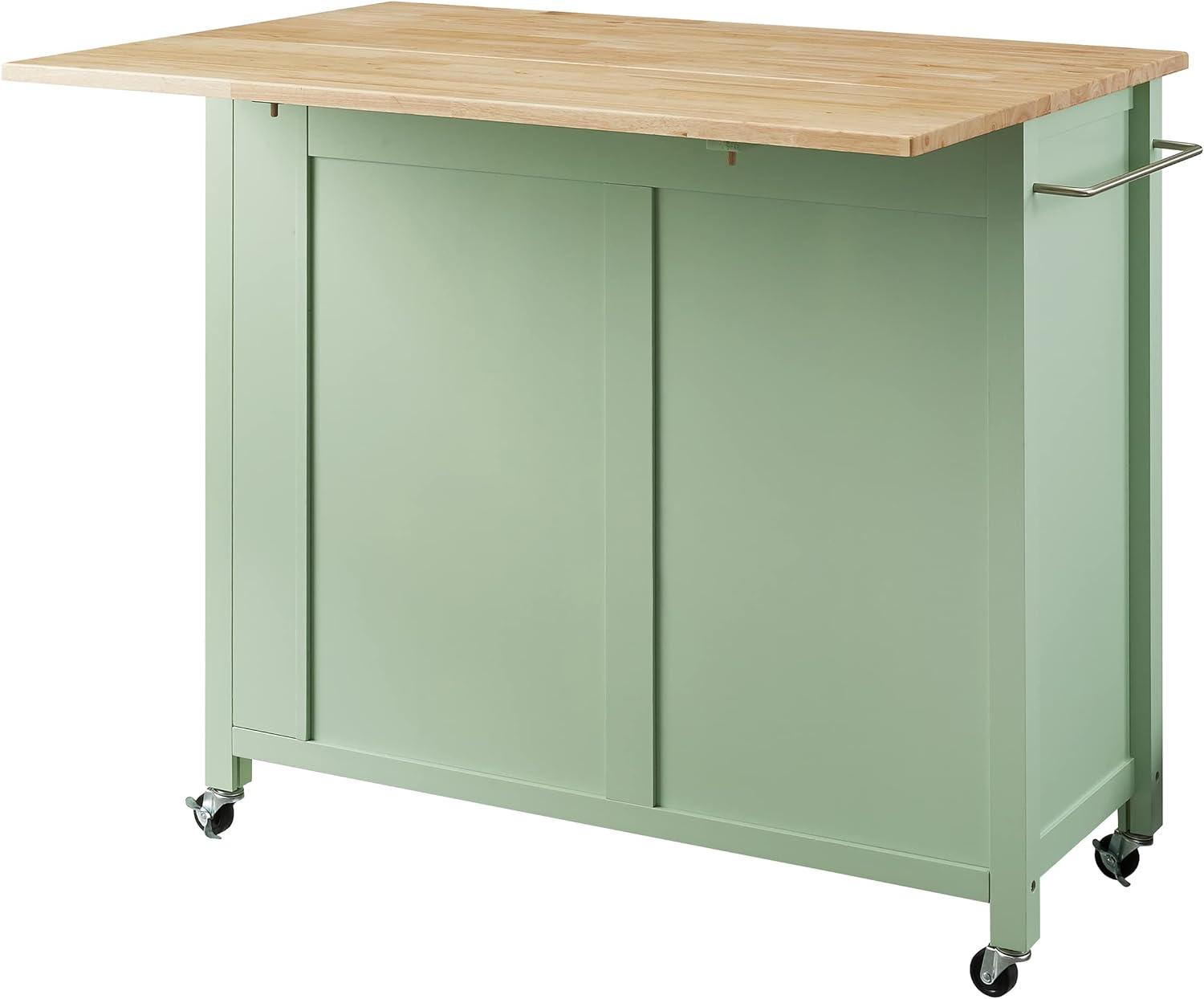 Savannah Wood Top Drop Leaf Kitchen Island/Cart - Crosley