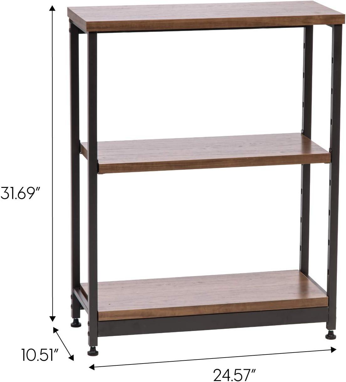 IRIS Wood and Metal Shelf Brown/Black