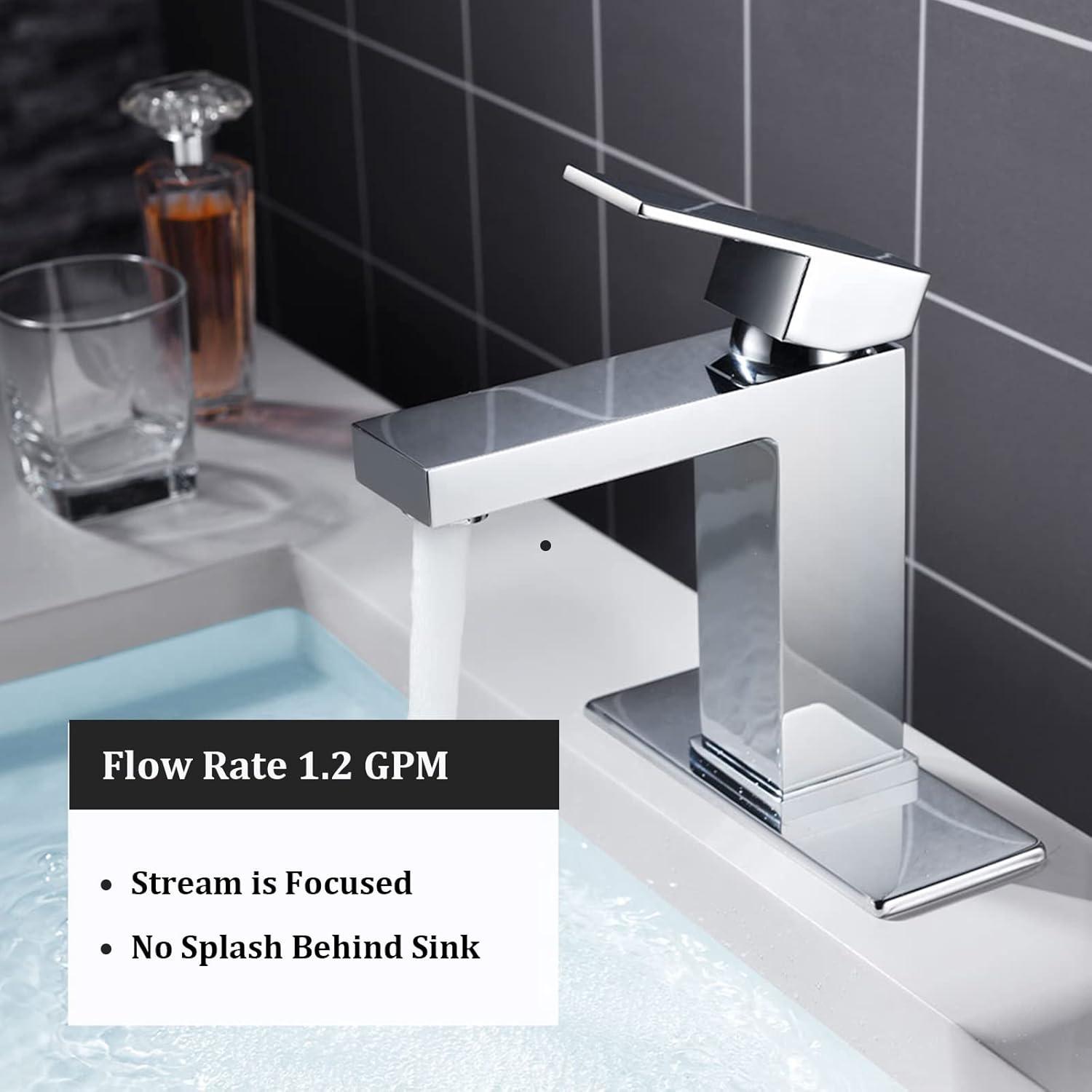 Single-handle Bathroom Faucet with Drain Assembly