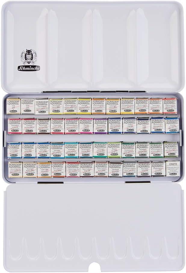 Schmincke Horadam 48-Color Watercolor Set in Metal Tin