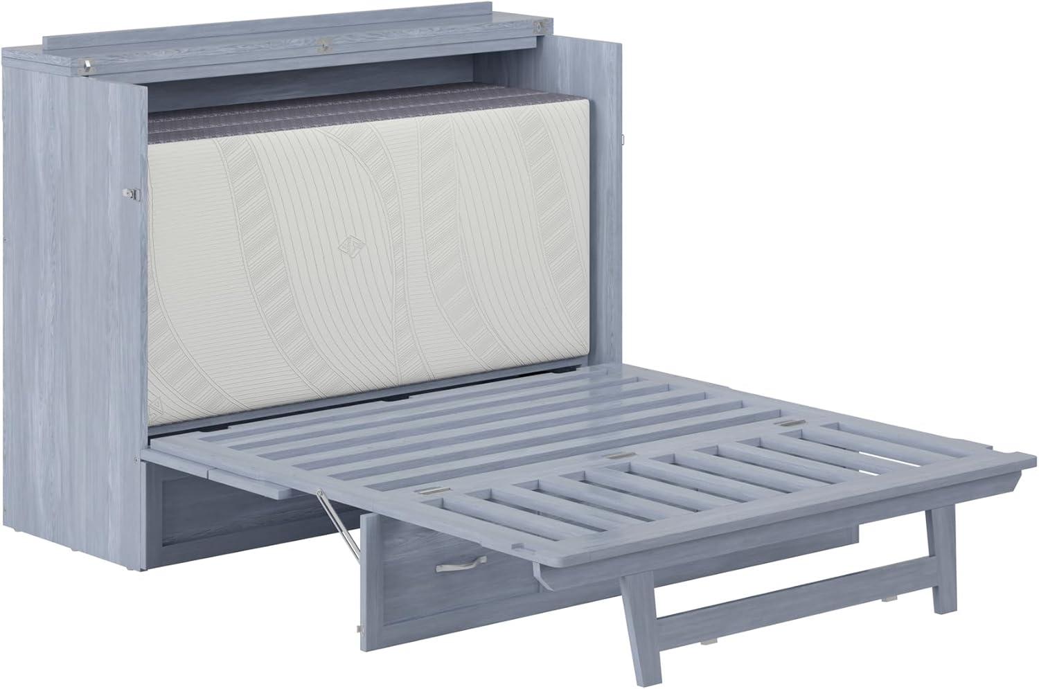 Full Northfield Murphy Bed Chest in Driftwood Grey