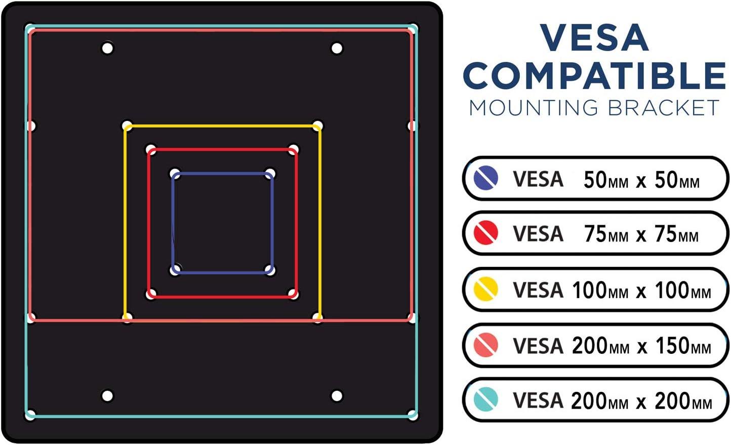 Mount-It! VESA Mount Adapter Plate - Monitor and TV Mount Extender Conversion Kit Allows 75x75, 100x100 to Fit Up to 200x200 and 200x100 mm Patterns