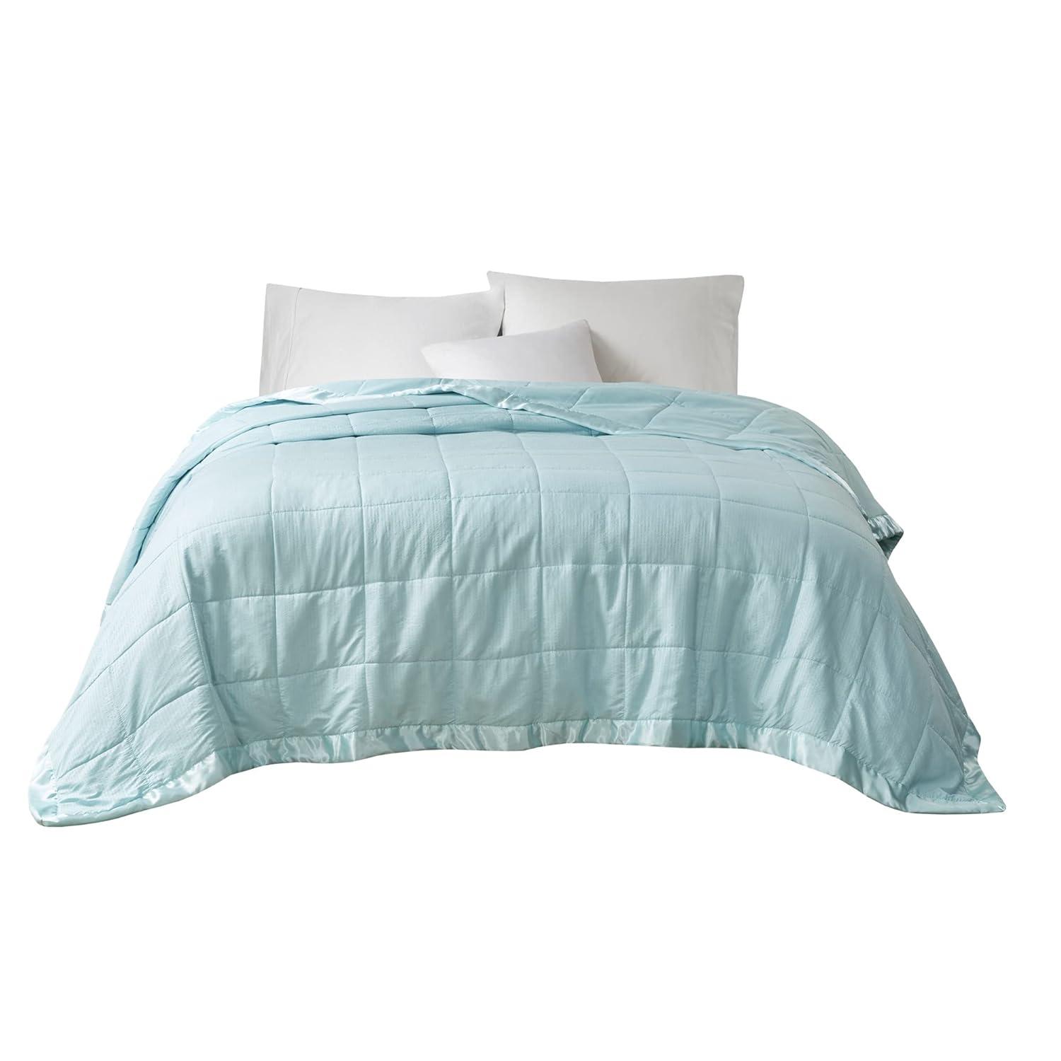 Madison Park Cambria Oversized Down Alternative Blanket with Satin Trim