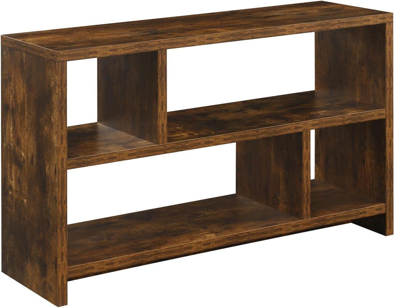 Barnwood Brown 48" TV Stand Console with Shelves