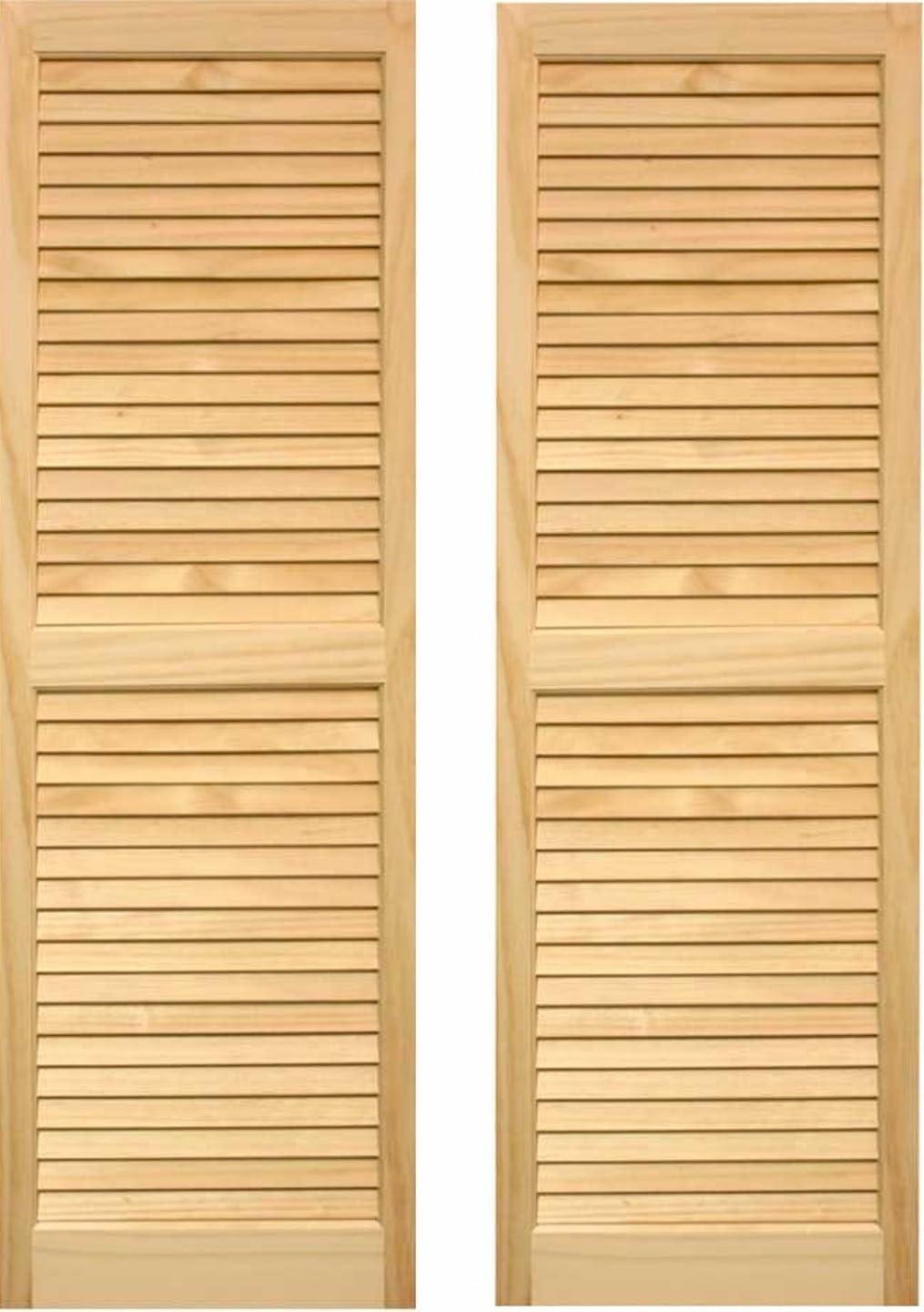 Pinecroft Louvered Wood Exterior Shutters