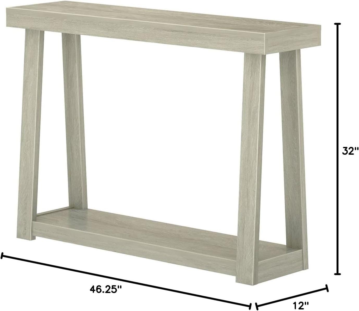 Plank+Beam 46.25" Solid Wood Console Table with Storage, Sofa Table with Shelf, Narrow Entryway Table for Hallway