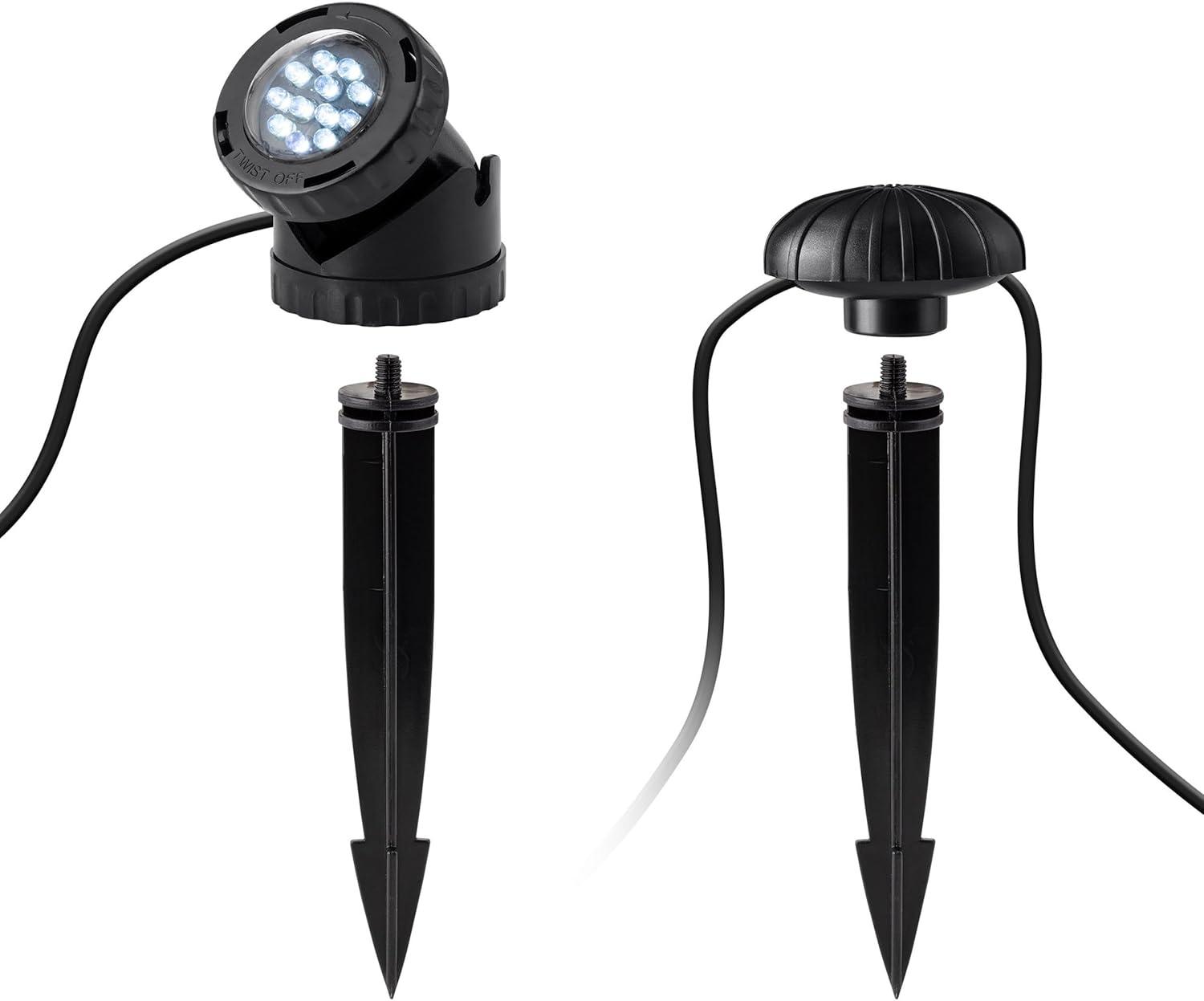 LED Submersible Light with Photocell & Transformer - Alpine Corporation: Weather-Resistant, Electric Powered Landscape Ground Spotlight