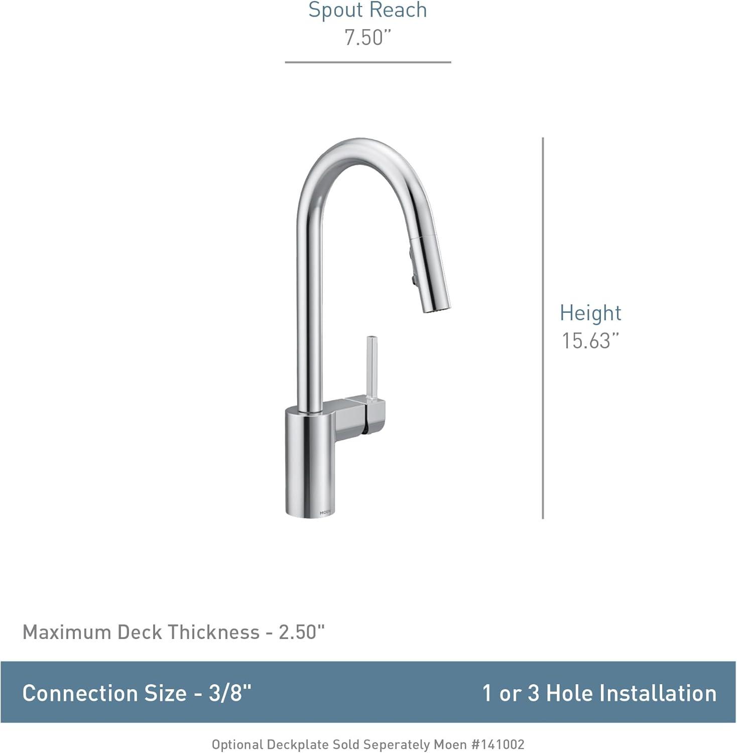 Moen Align One Handle Modern Kitchen Pulldown Faucet with Reflex and Power Clean Technology