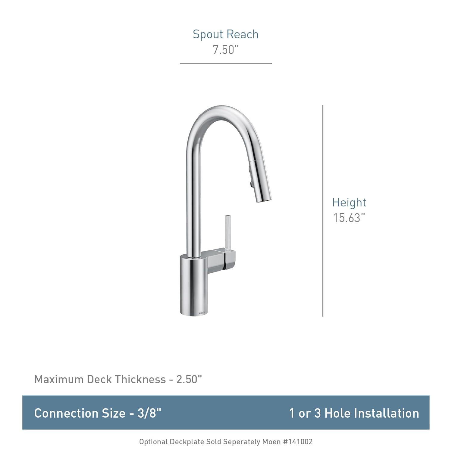 Moen Align One Handle Modern Kitchen Pulldown Faucet with Reflex and Power Clean Technology