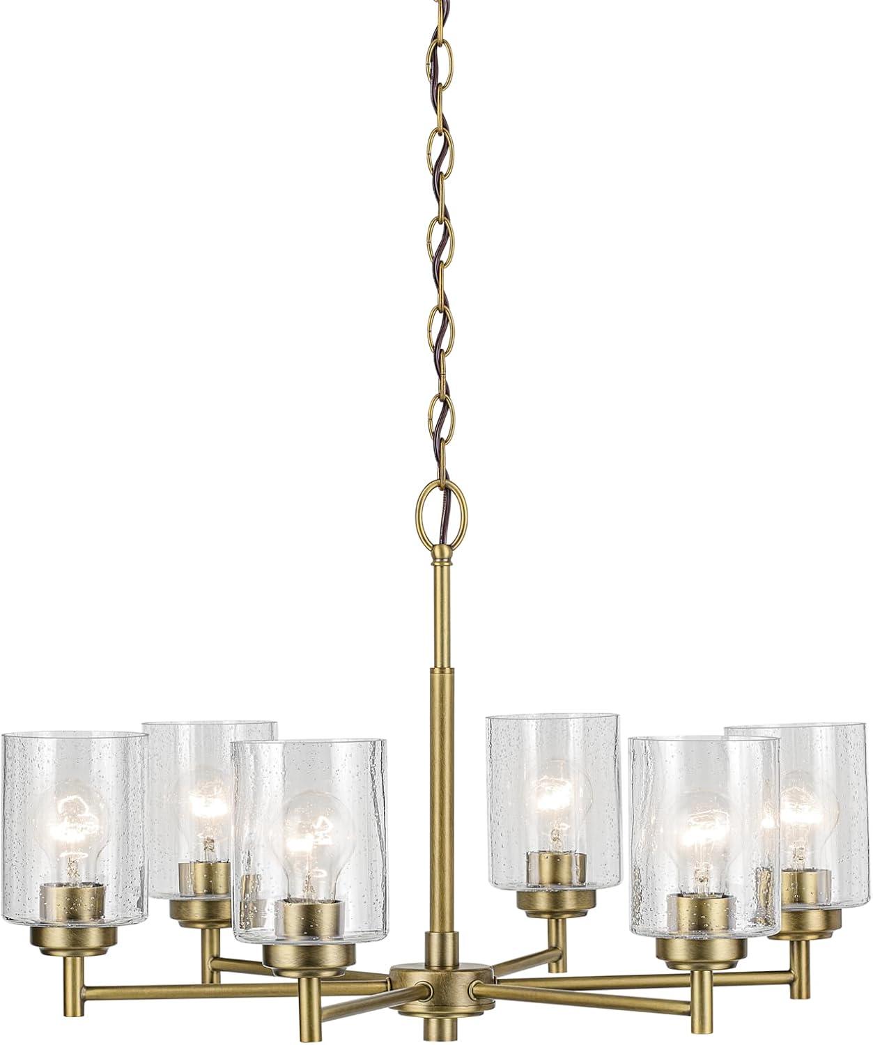 Winslow 6 - Light Steel Dimmable Round Chandelier