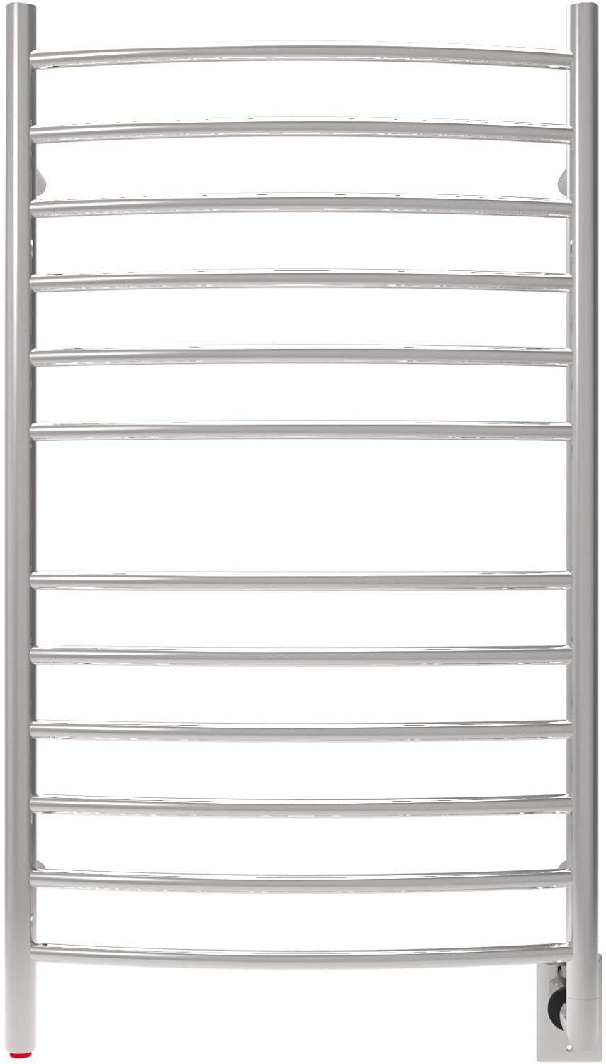 Radiant Large Curved Towel Warmer Hybrid Hardwired or Plug in