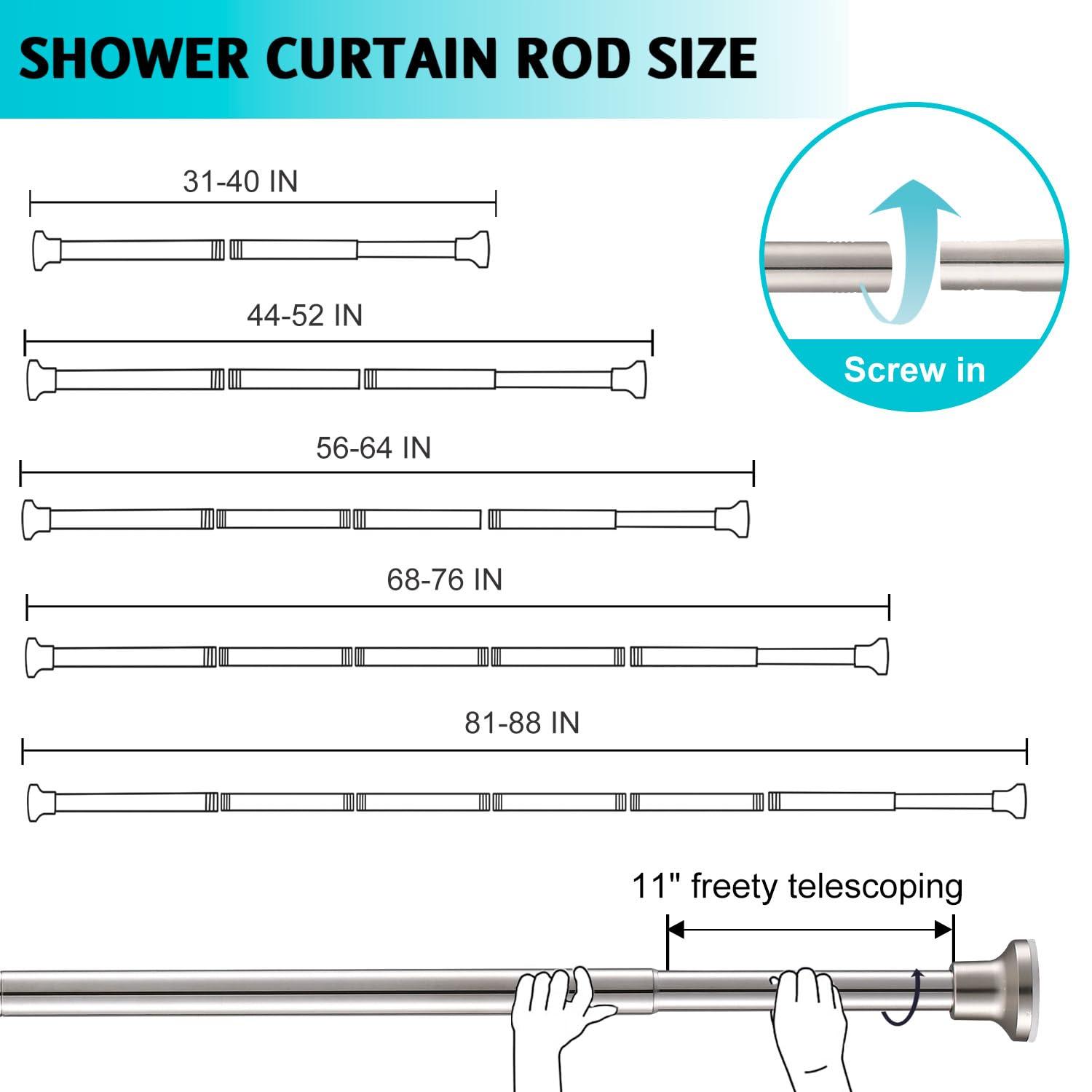 Tromay Heavy Duty Tension Shower Rod