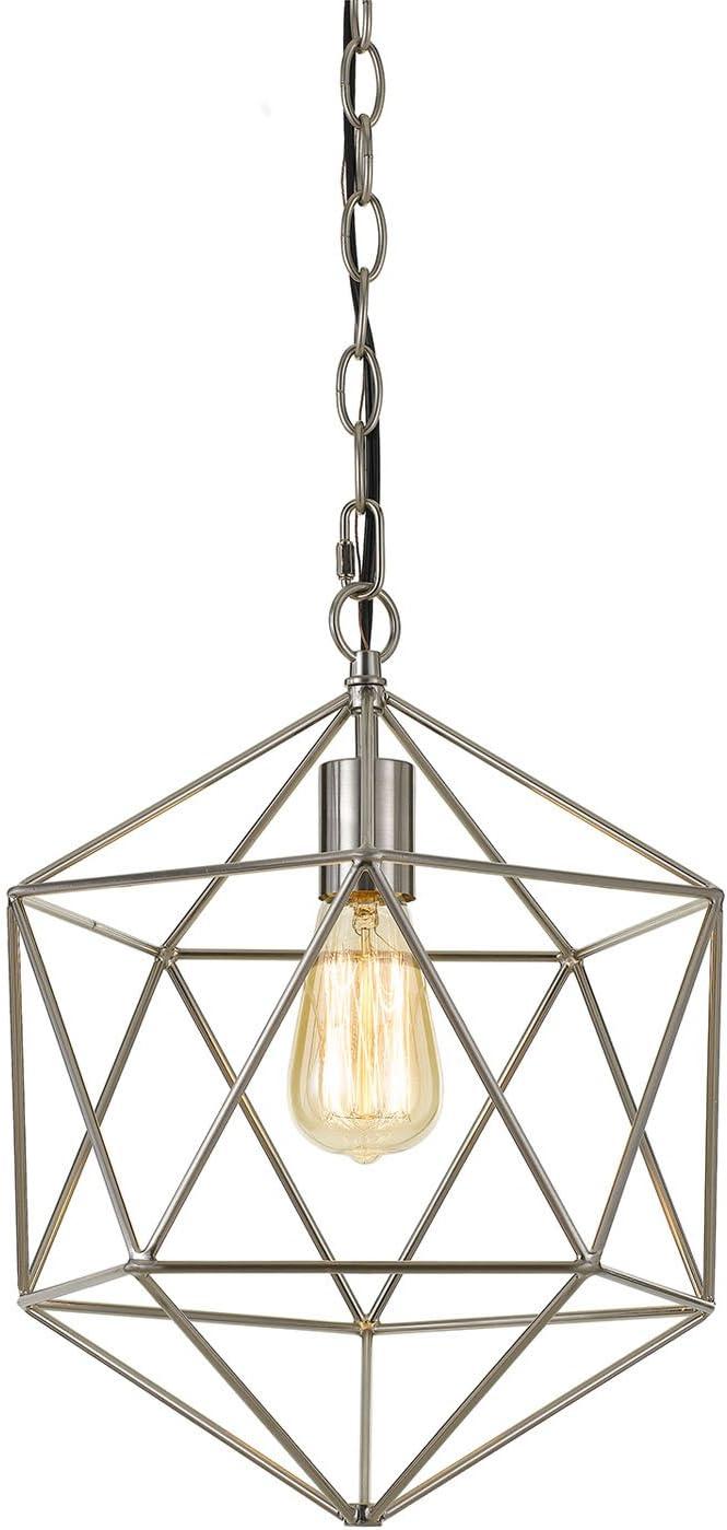 AF Lighting Bellini One-Light Chandelier in Brushed Nickel