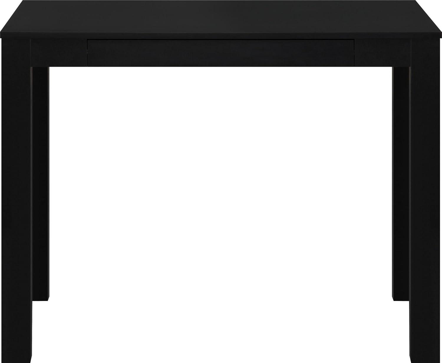 Sleek Minimalist Black Parsons Desk with Storage Drawer