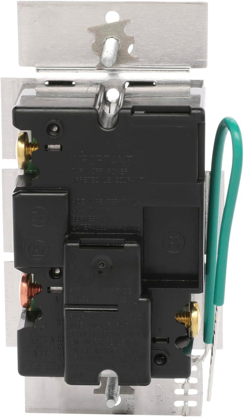 Black Smart LED Toggle Dimmer Switch for Dimmable Bulbs