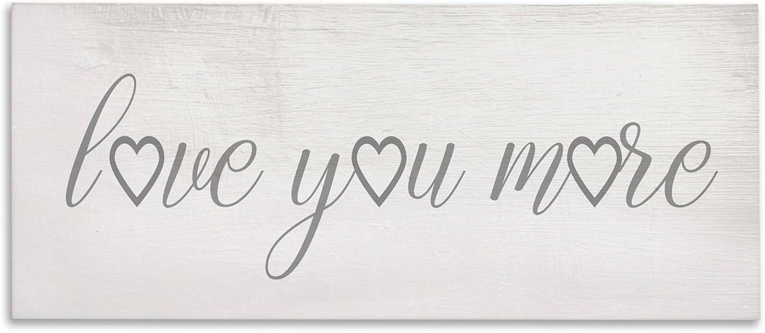 Stupell Industries Love You More Heart Icon Soft Beloved Phrase
