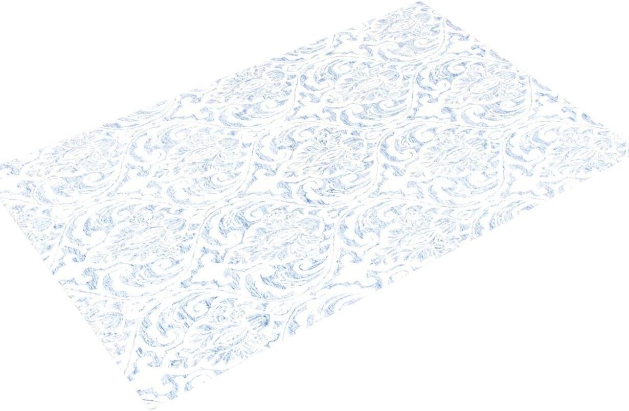 SAFAVIEH Micro-Loop Cornelius Floral Area Rug, Blue/Ivory, 10' x 14'