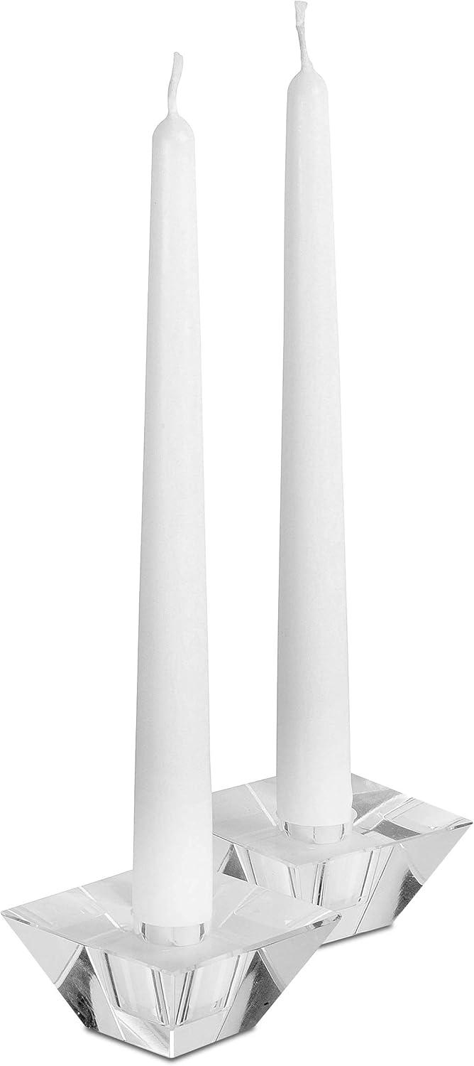 10-Inch White Dripless Taper Candles, 12-Pack