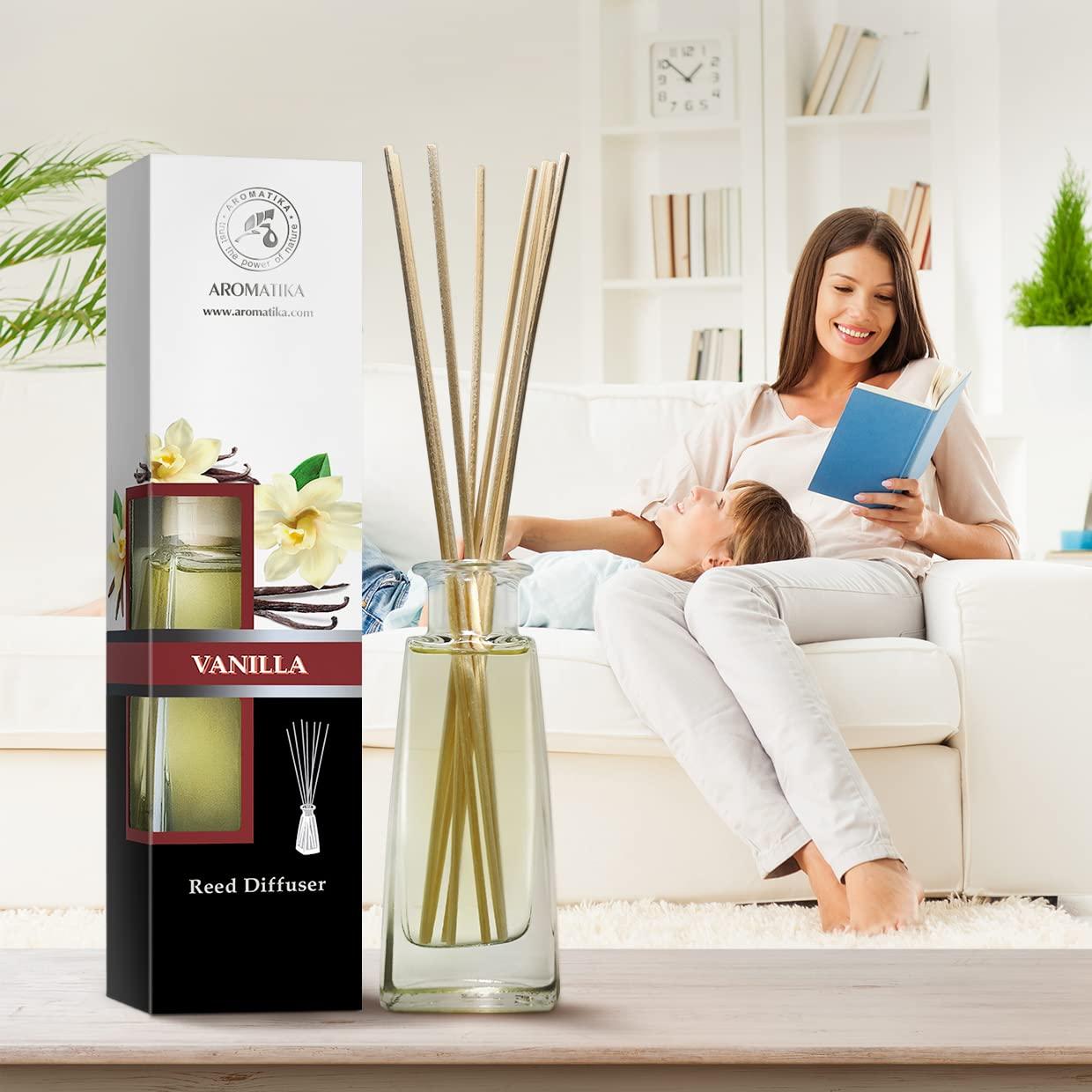 AROMATIKA Vanilla Essential Oil Alcohol Free 100% Pure Therapeutic for Diffuser, Humidifier, Aromatherapy, Sleep, Relax Room Air Fresheners Perfect Gifts - Vanilla Essential Oil 3.4oz