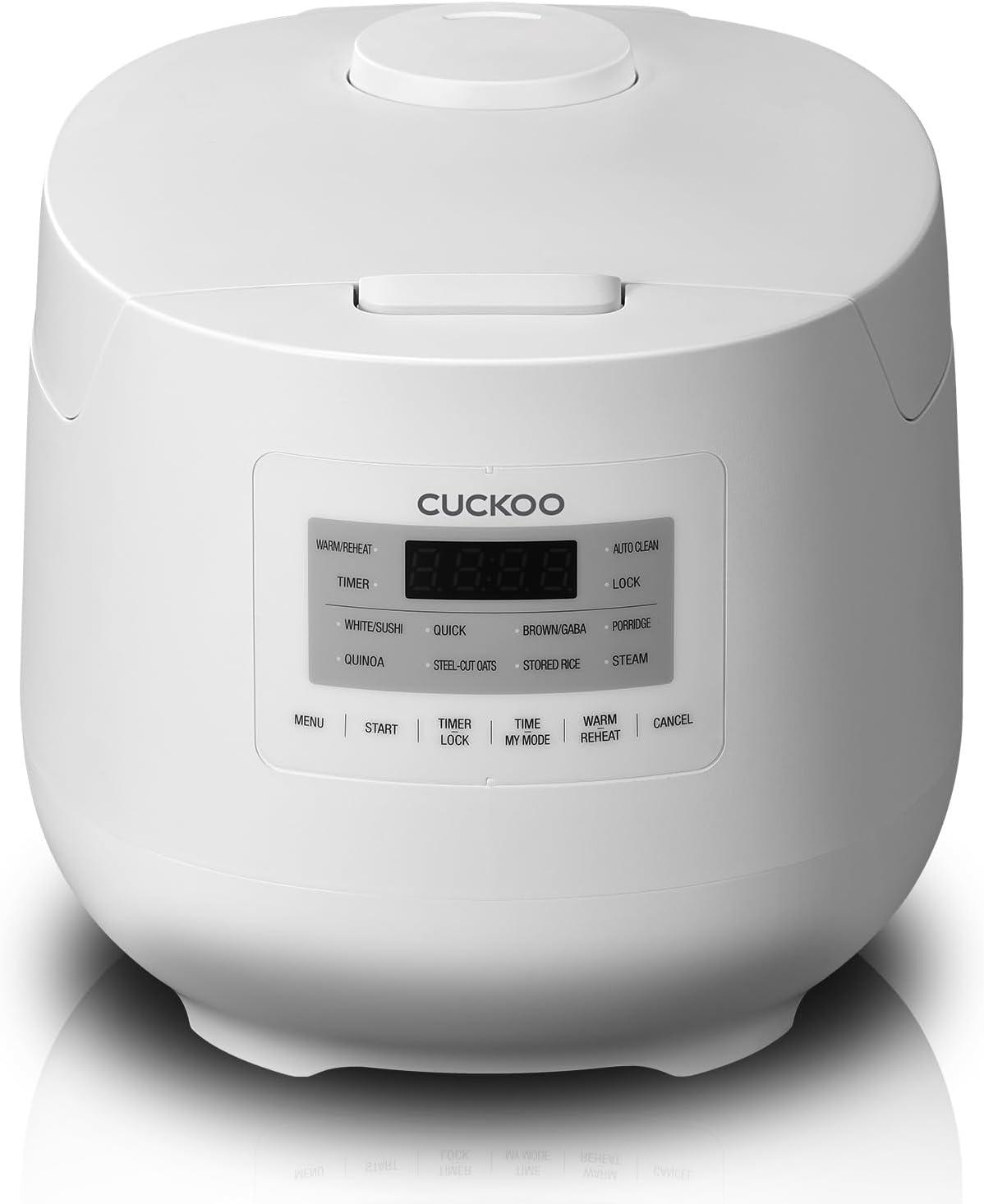 CUCKOO 6-Cup Uncooked / 12-Cup Cooked Micom Rice Cooker & Warmer w Non Stick Inner Pot, 11 Menu Modes inclu My Mode and Auto Clean CR-0641F