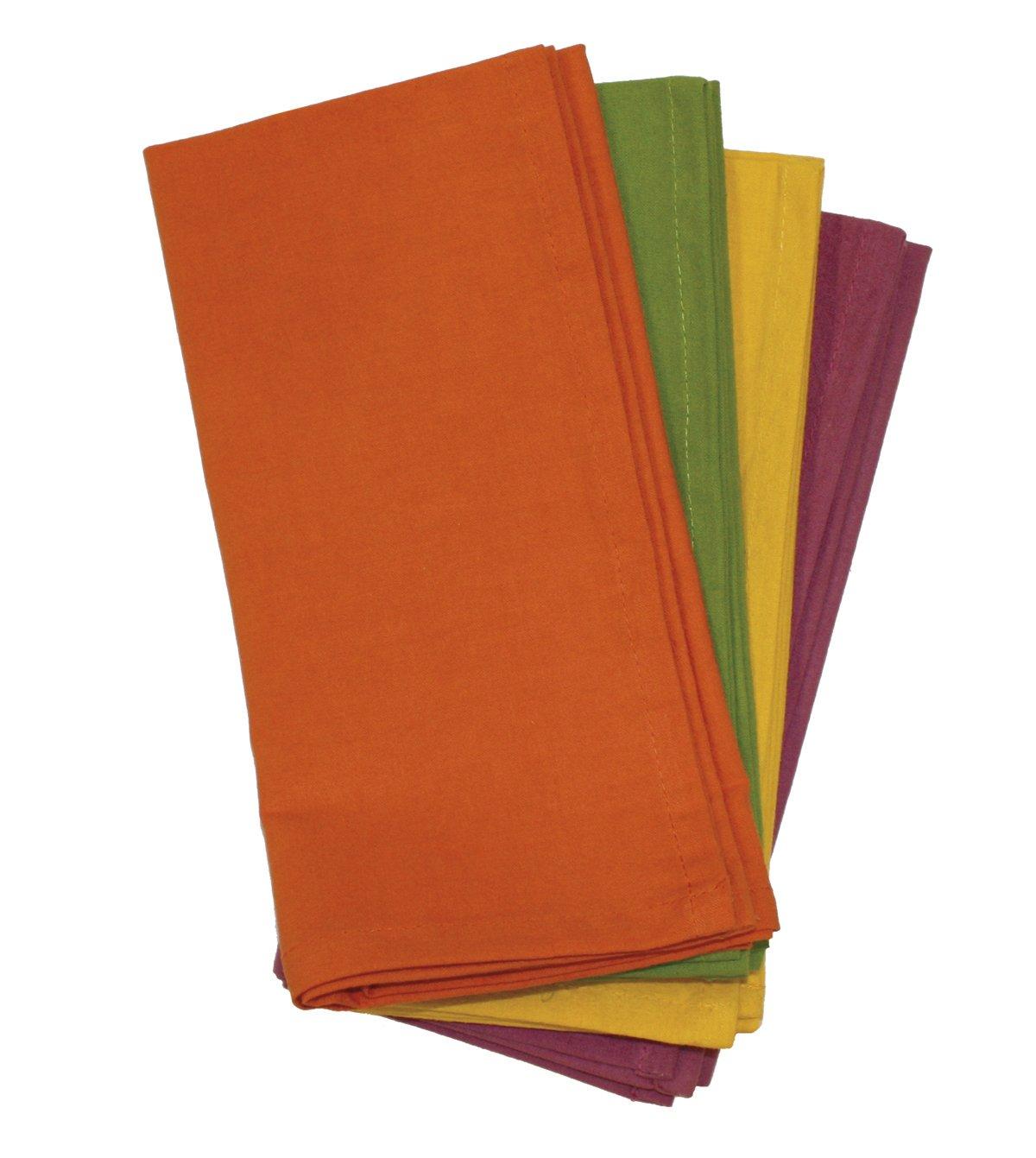Aunt Martha Fall Collection Stitch 'em Up Dinner Napkins For Embroidery, 4Pk