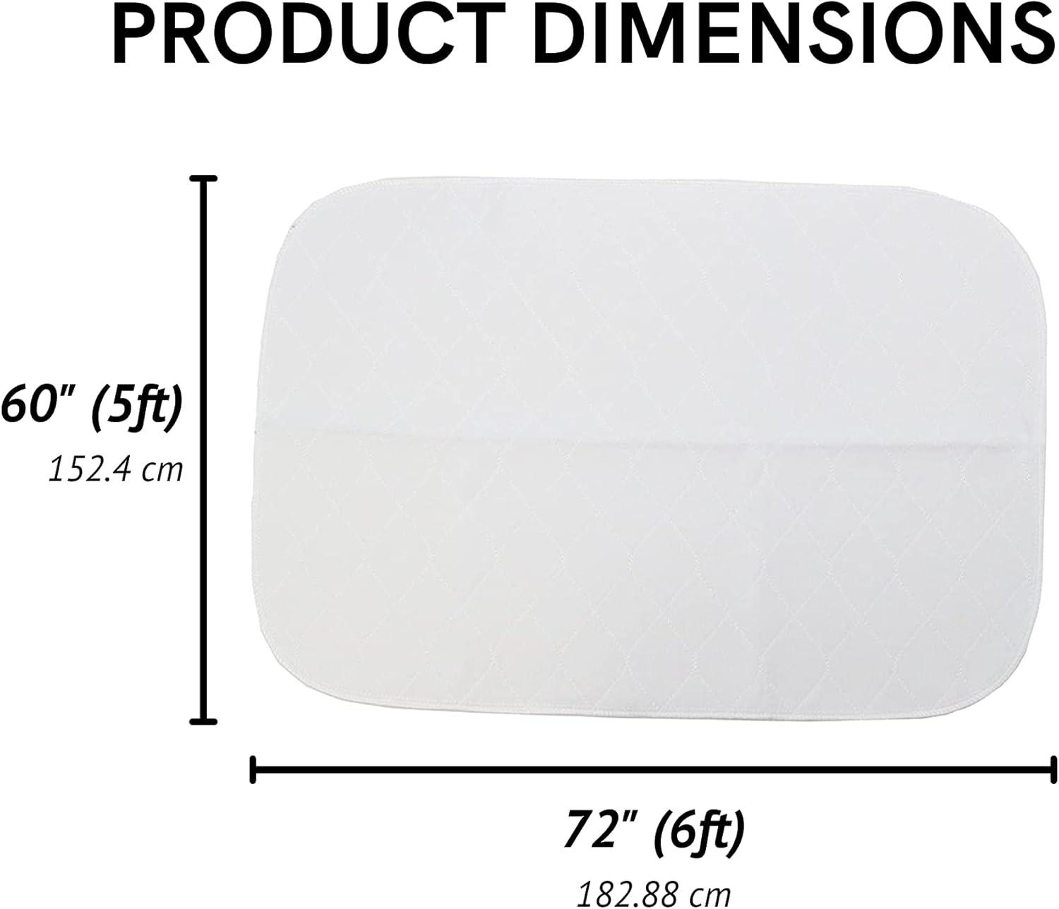 Midlee Washable Pee Pad for Dogs 60" x 72" Pack of 3