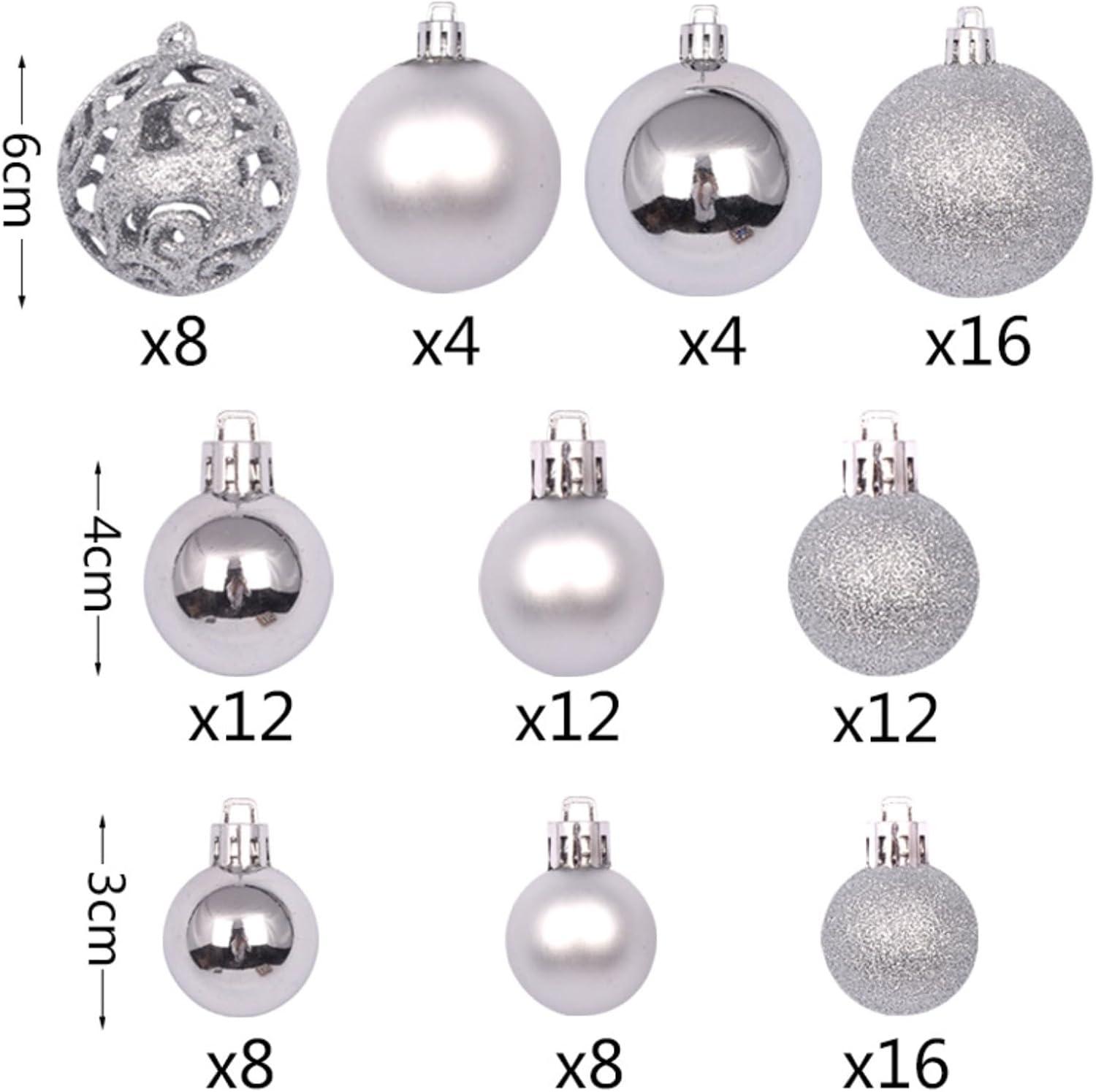 100Pc Christmas Ball Ornaments Shatterproof Balls For Christmas Tree Decoration Household Pendant