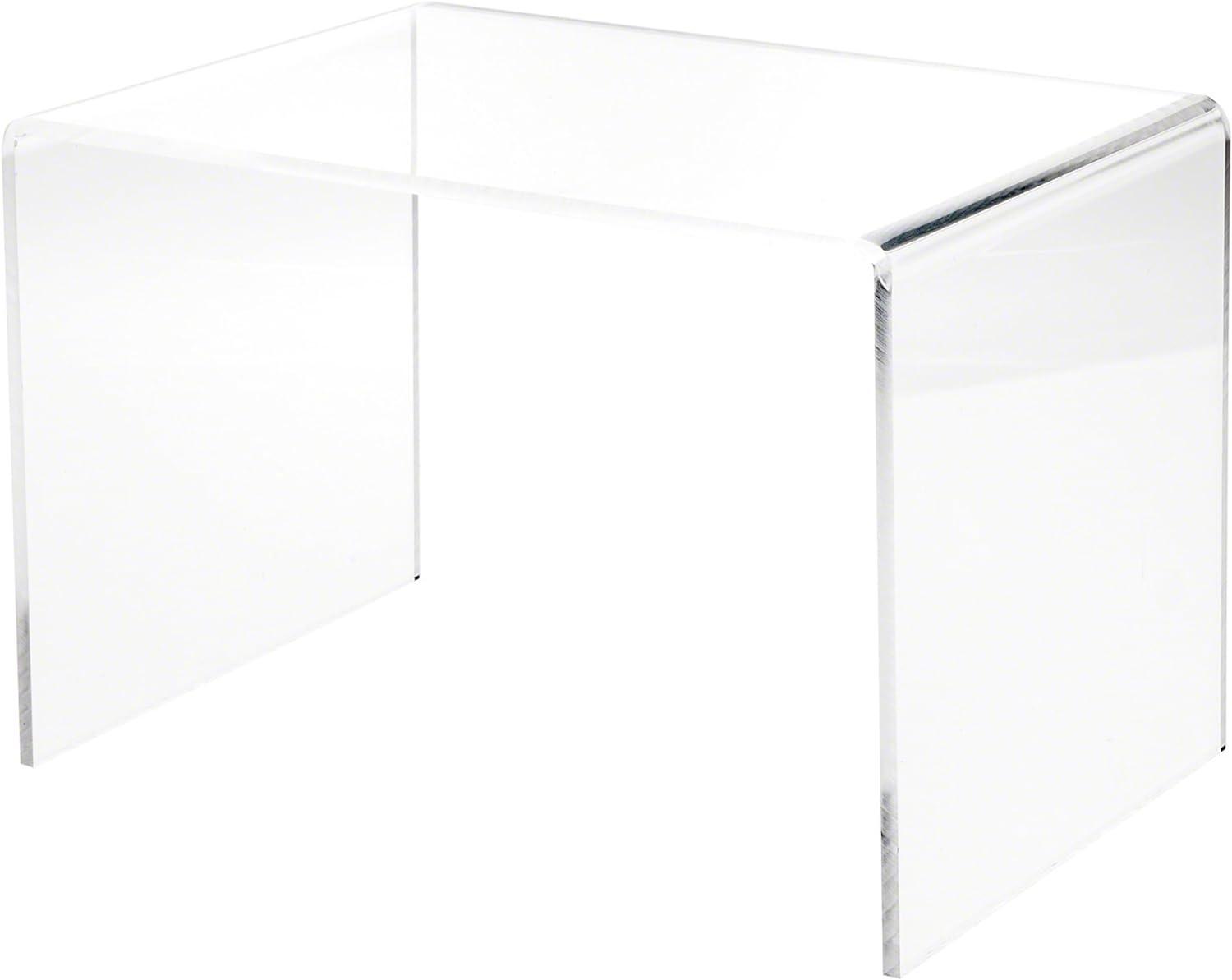 Plymor Clear Acrylic Rectangular Display Riser, 8" H x 12" W x 8" D (1/4" Thick)