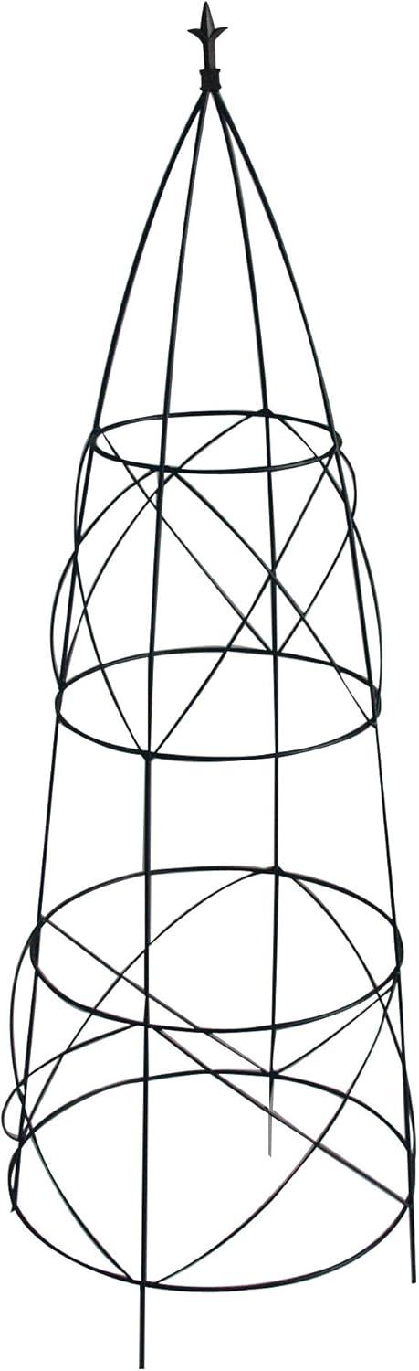 Alieon 89357 Circular Obelisk with Finial, Black, 36-Inch