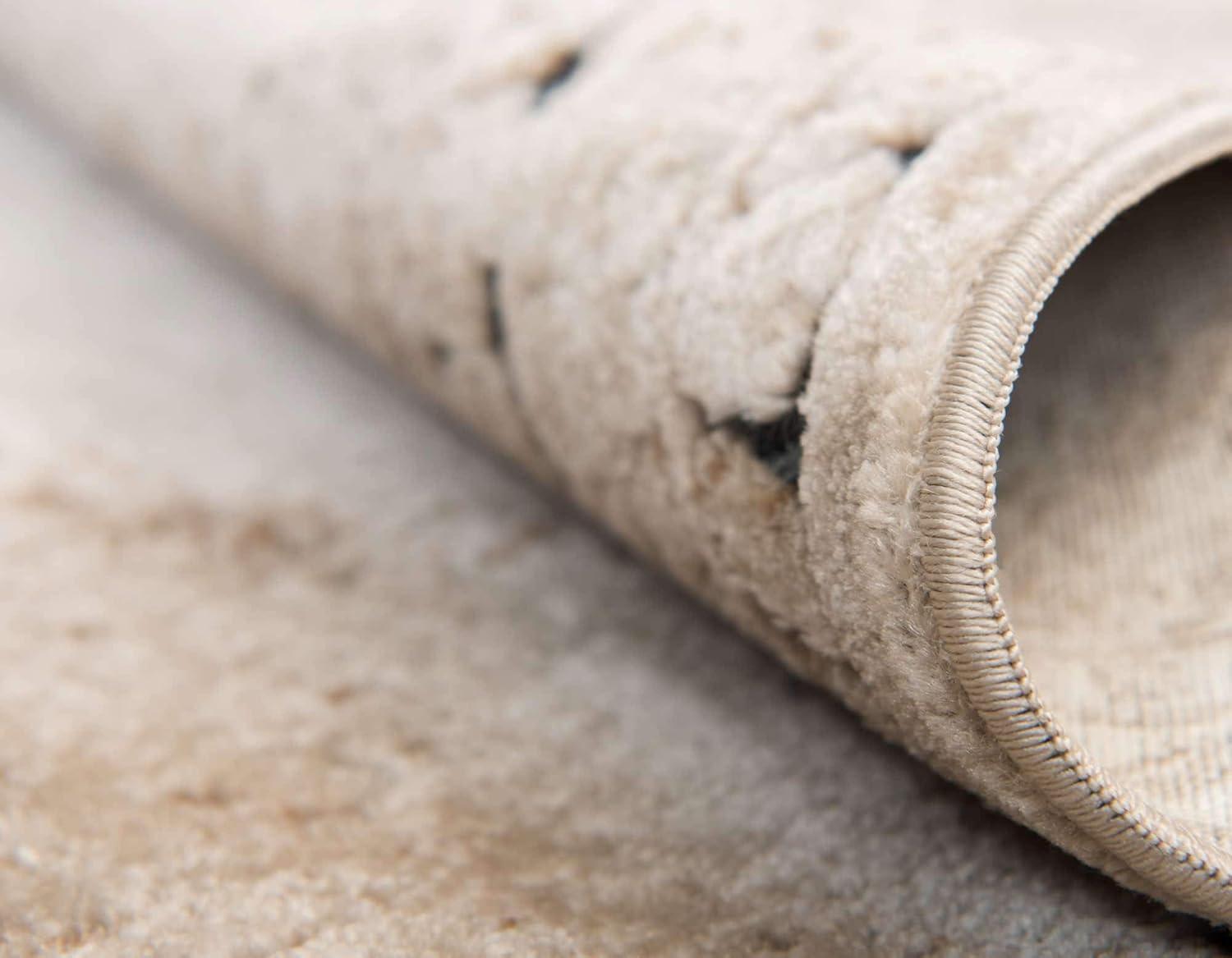 Unique Loom Chateau Collection Area Rug - Jefferson (5' 1" x 8' Rectangle Beige/Light Brown)