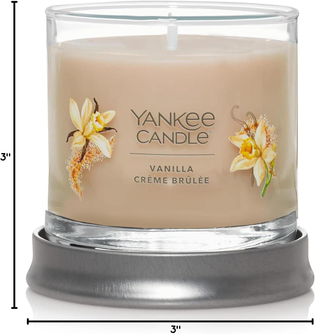 Yankee Candle Vanilla Crème Brûlée Scented, Signature 4.3oz Small Tumbler Single Wick Candle, Over 20 Hours of Burn Time