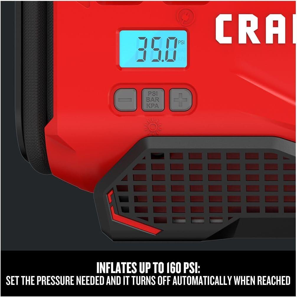CRAFTSMAN V20 Inflator, Tool Only (CMCE520B),Red