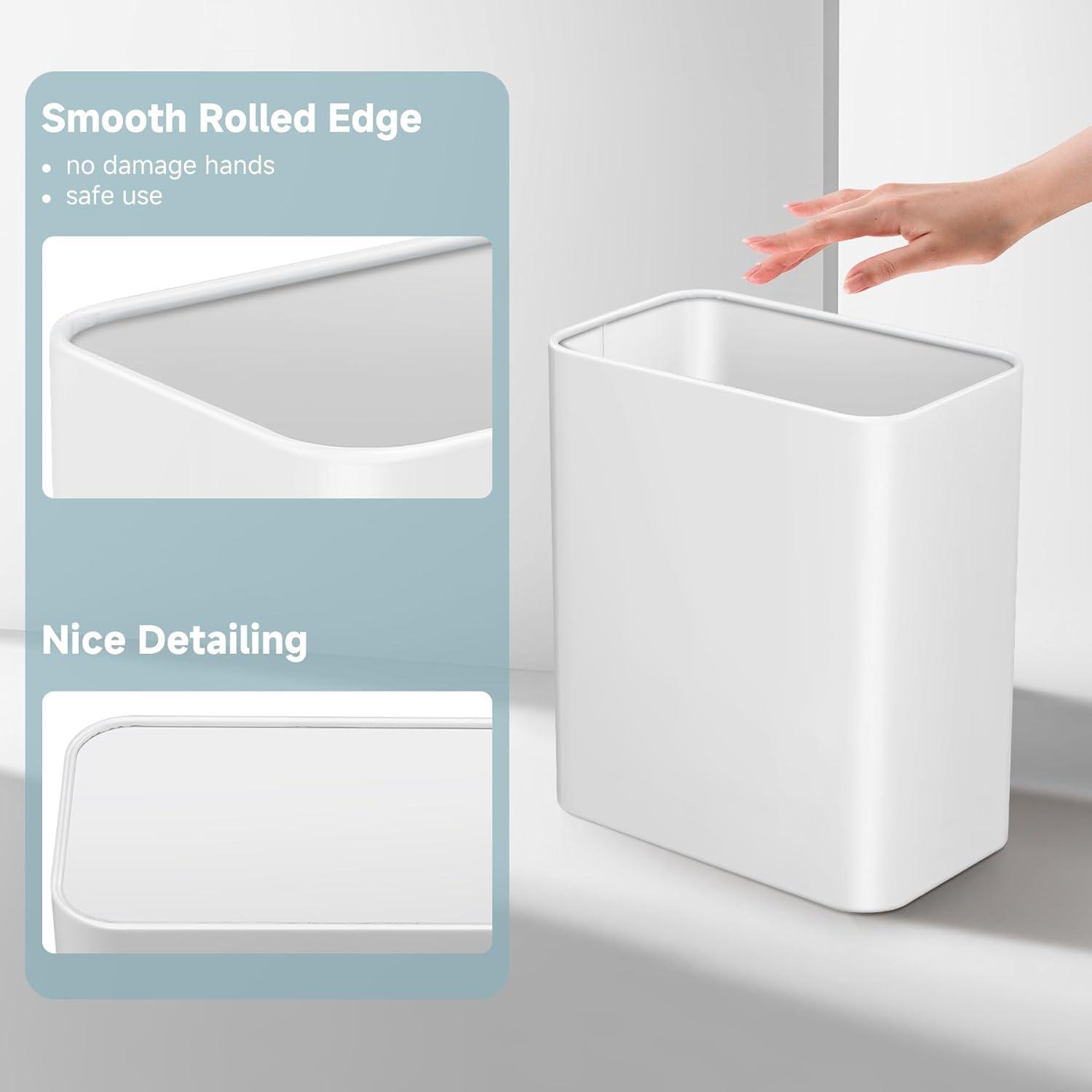 Stainless Steel Open-Top Trash Can - 2.1 Gallons