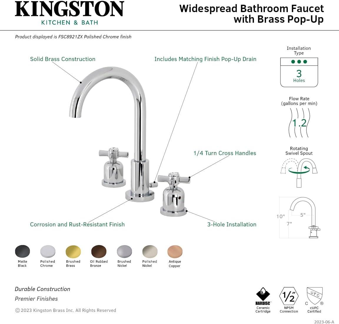 Millennium Widespread Bathroom Faucet with Drain Assembly