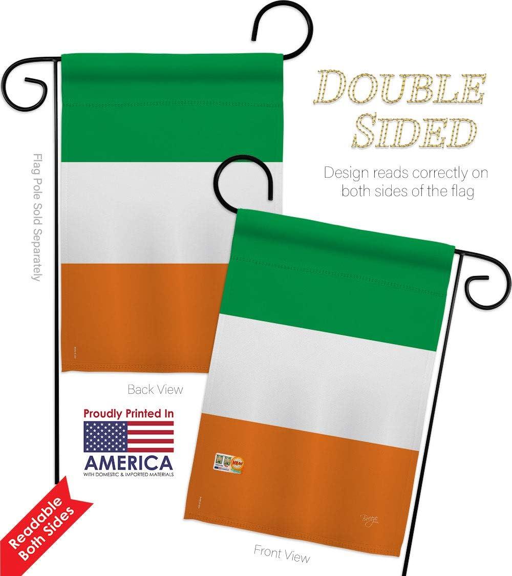 Breeze Decor 58279 Ireland Country 2-Sided Impression Garden Flag - 13 x 18.5 in.