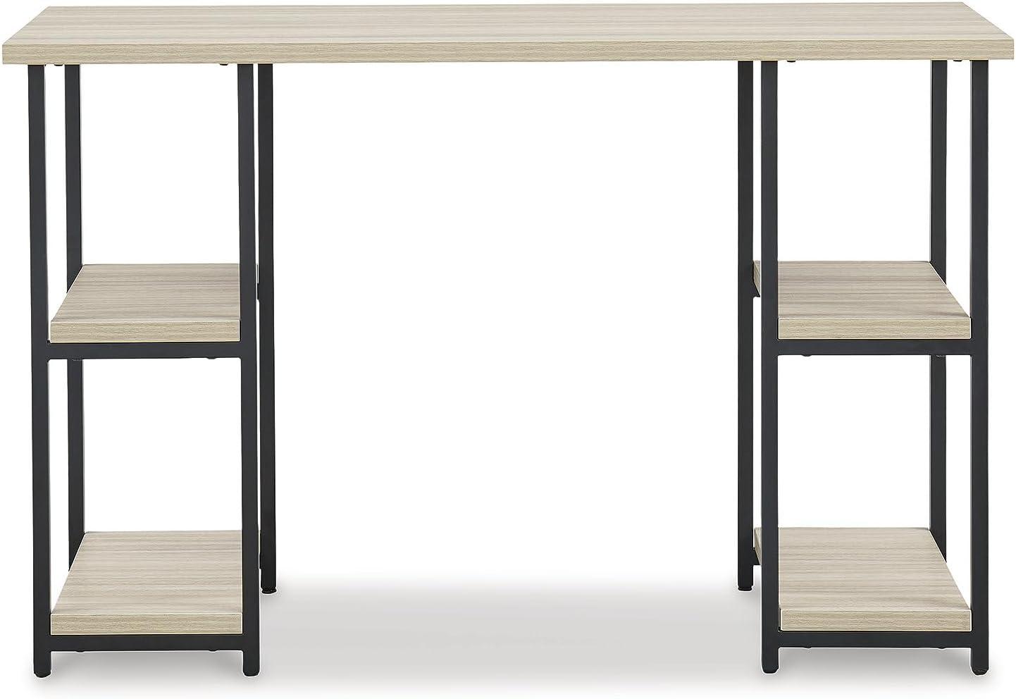 Signature Design by Ashley Contemporary Waylowe 48" Home Office Desk, Natural/Black