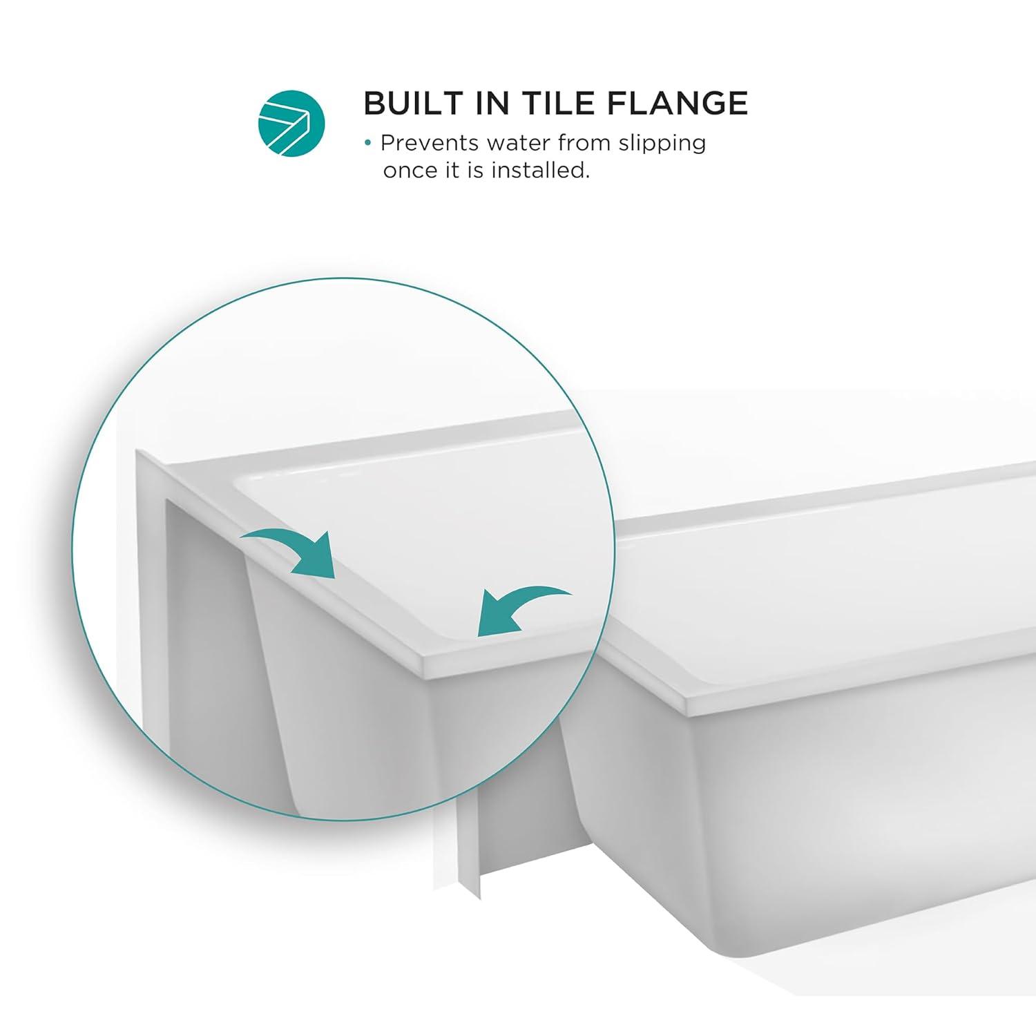 Apron Soaking Acrylic Bathtub