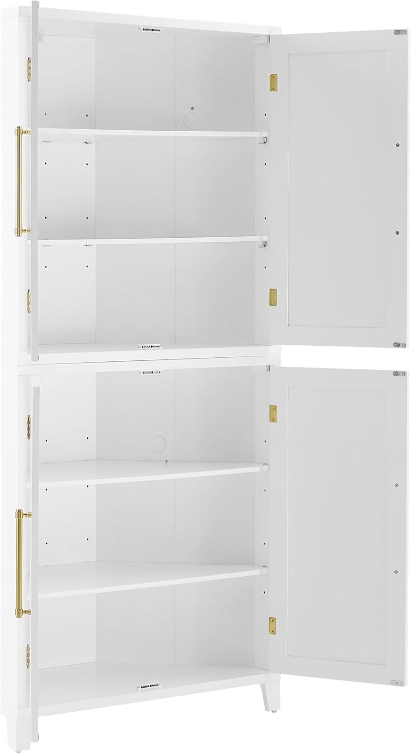 Crosley Furniture Roarke Corner Kitchen Storage Pantry Cabinet