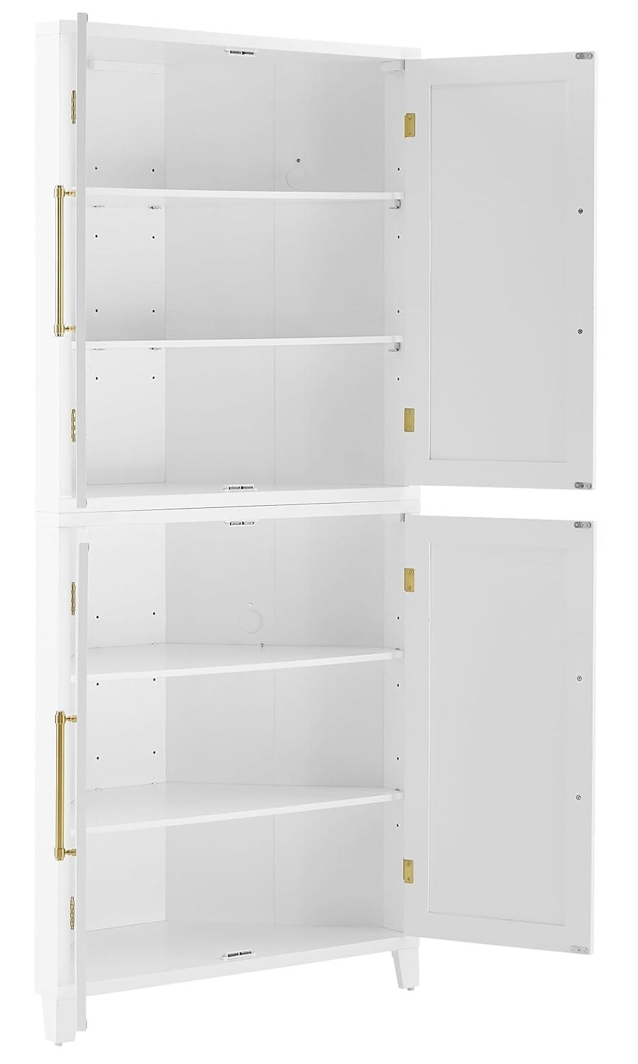 Crosley Furniture Roarke Corner Kitchen Storage Pantry Cabinet