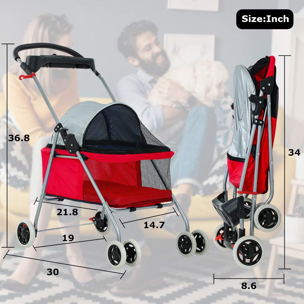BestPet Foldable Pet Jogger Stroller