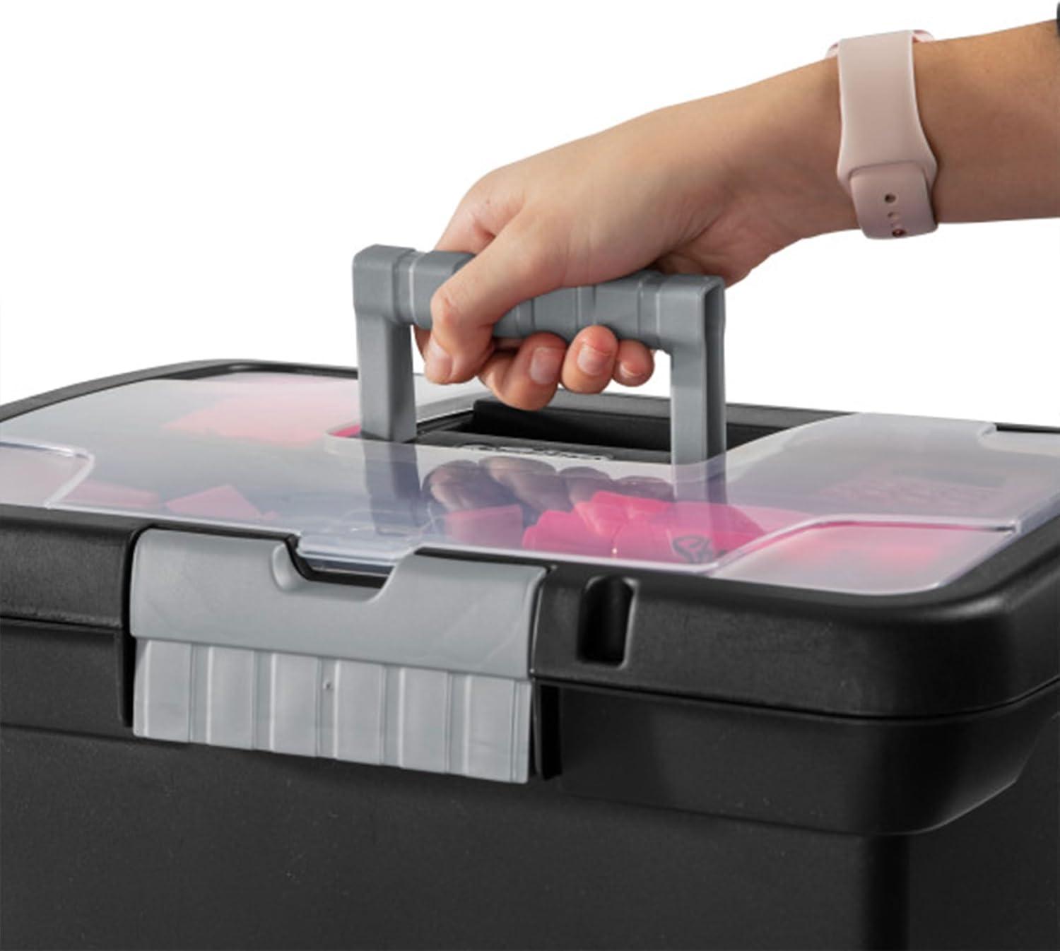 Sterilite Portable Lockable File Plastic Box Set (Set of 8)
