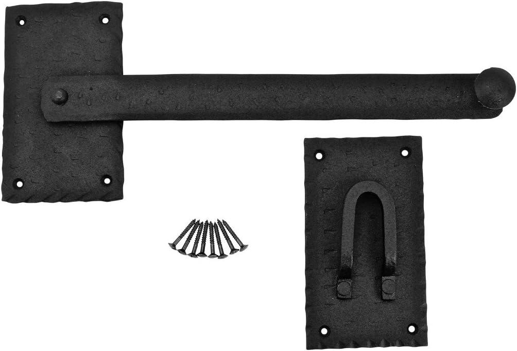 Black Iron Gate Flip Latch 12" Large Antique Two Sided Flip Locks Rust Resistant Barn Door and Fence Gate Latches w/Hardware Renovators Supply