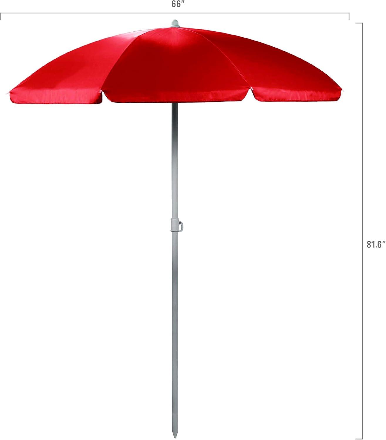 PICNIC TIME Outdoor Canopy Sunshade Beach Umbrella 5.5', Small Patio Umbrella, Beach Chair Umbrella