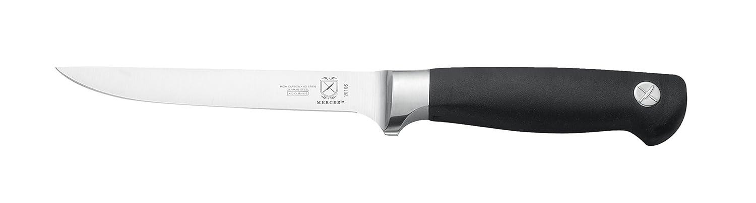 Mercer Culinary Genesis 6-Piece Knife Set with Wood and Glass Block