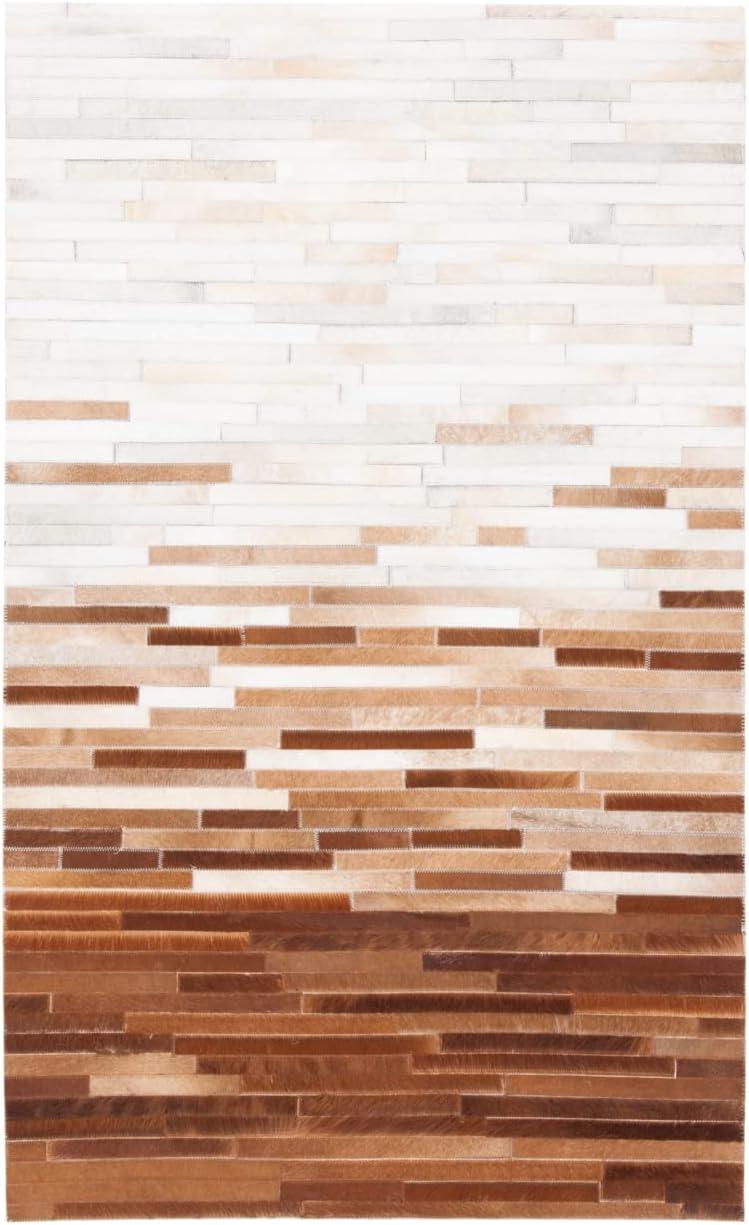 Studio Leather STL805 Hand Woven Indoor Accent Rug - Ivory/Brown - 3'x5' - Safavieh